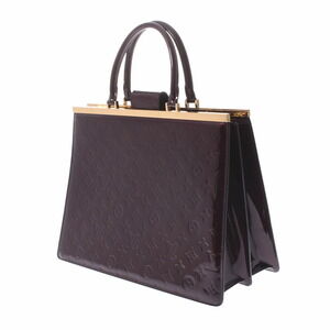 Louis Vuitton dEs Vernis Purple Handbag Patent Bag Amaranth Tote